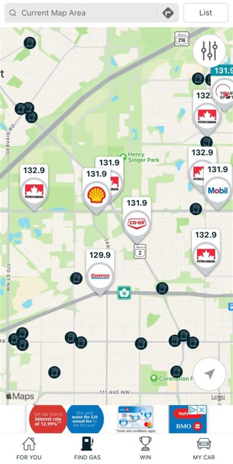 current gas prices in edmonton.